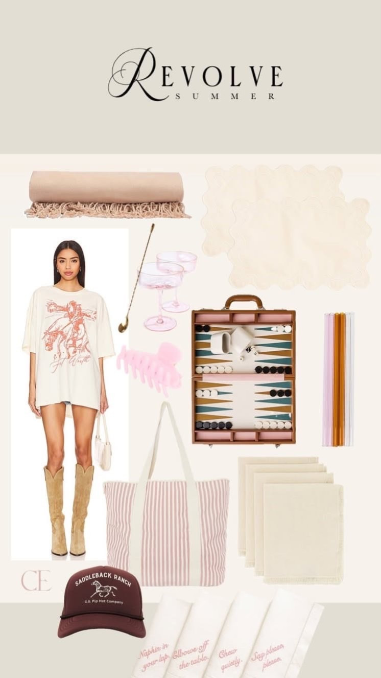 Revolve Summer 💕

#western #swim #home #tee #cap boots straw clip napkin cowgirl cowboy Stanley candle tote chair camera top bag

#LTKHome #LTKSwim #LTKootd