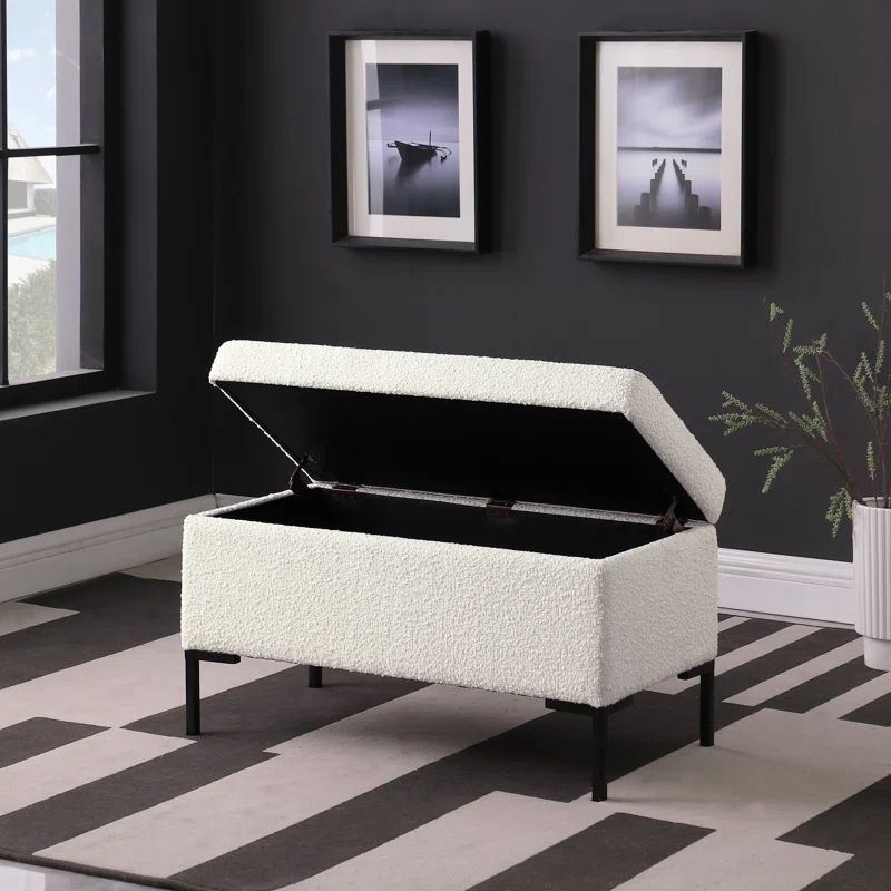 Briony Upholstered Flip Top Storage Bench | Wayfair North America