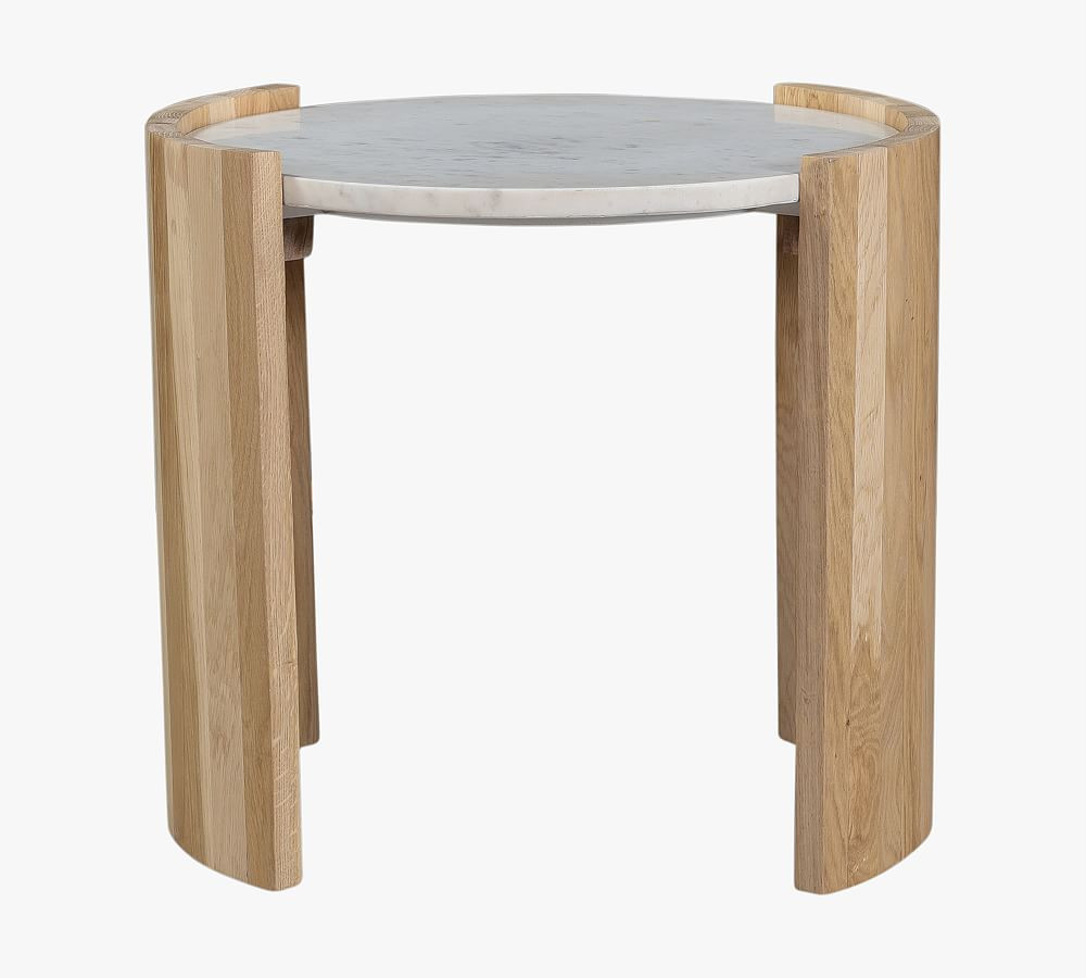 Laurie Round Marble Side Table | Pottery Barn (US)