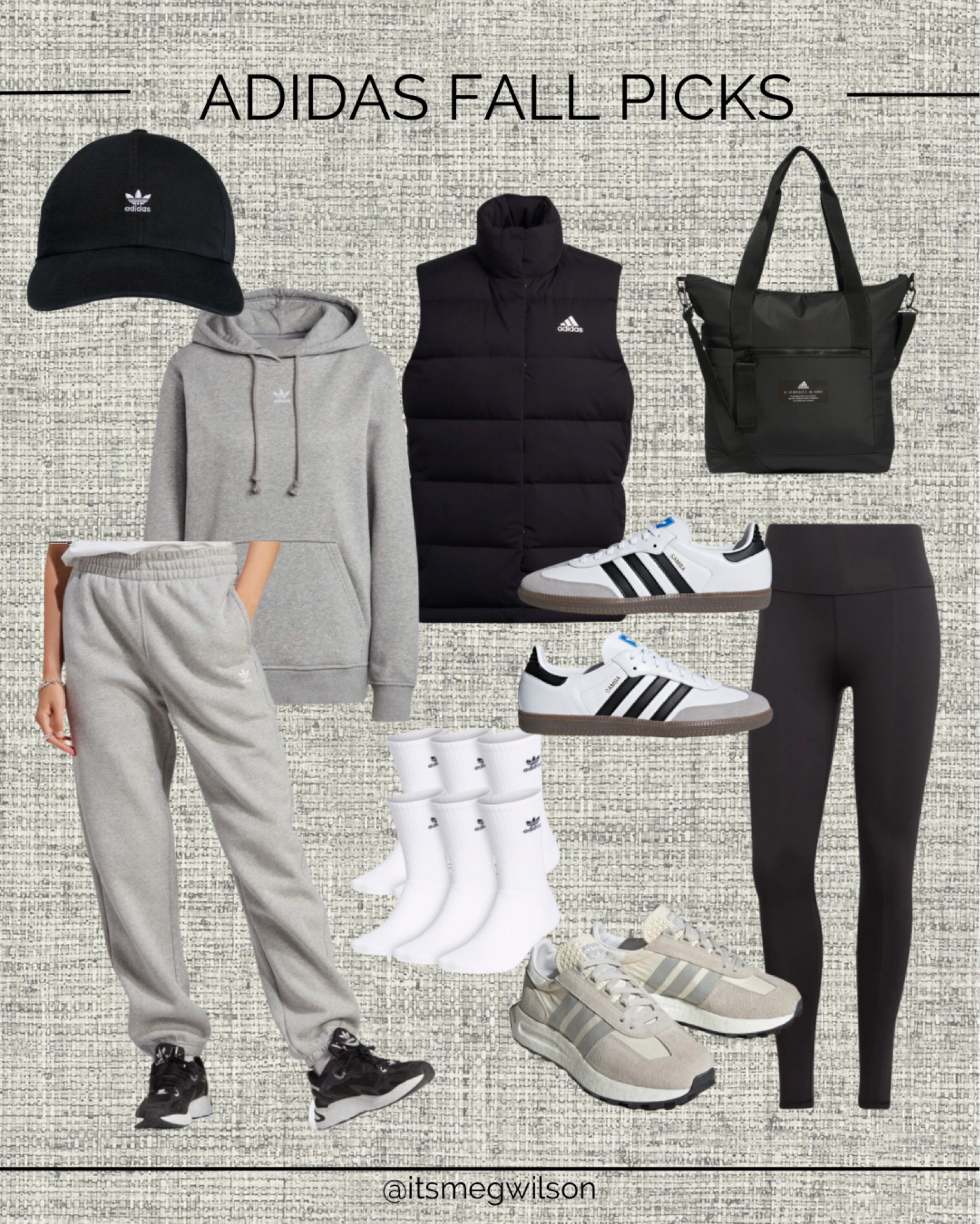 Neutral black and white fall adidas outfit essentials - great for a fall capsule wardrobe or just athleisure looks. Comfy casual fall outfits  

#LTKSeasonal
