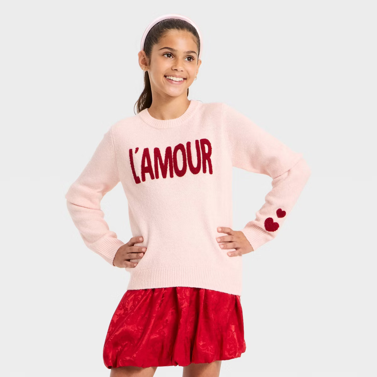 Girls' "L'amour" Graphic Sweater - art class™ | Target