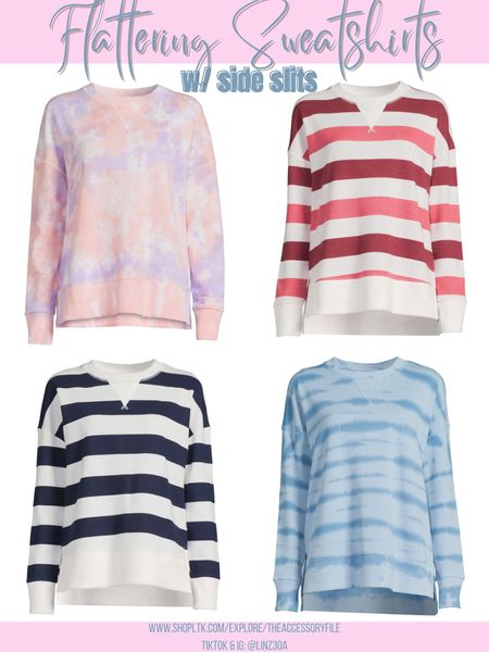 ***All colors available on the item linked below***

Affordable sweatshirts with side slits for a more flattering fit. Under $18. Relaxed fit. 

Fall fashion, fall outfits, tie dye shirt, striped shirt, sweatshirt, pullover, Walmart finds, Walmart fashion, Walmart style, affordable style, affordable outfits, affordable looks, affordable fashion 



#LTKunder50 #LTKSeasonal #LTKstyletip