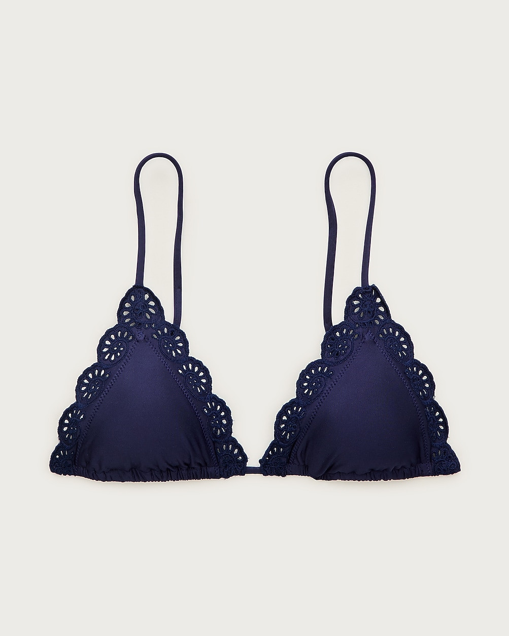 Perfect eyelet string bikini top in Classic Sculpt™ | J. Crew US