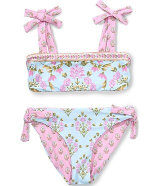 A Loves A Big Girls Reversible Tie Shoulder Bralette 2-Piece Swimsuit | Dillard's | Dillard's