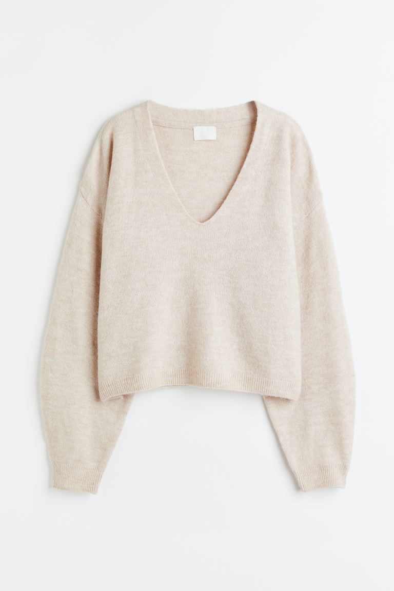 Oversized Sweater - Light beige melange - Ladies | H&M US | H&M (US + CA)