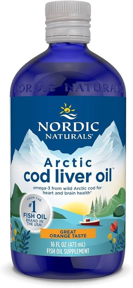 Nordic Naturals Arctic Cod Liver Oil, Orange - 16 oz - 1060 mg Total Omega-3s with EPA & DHA - He... | Amazon (US)