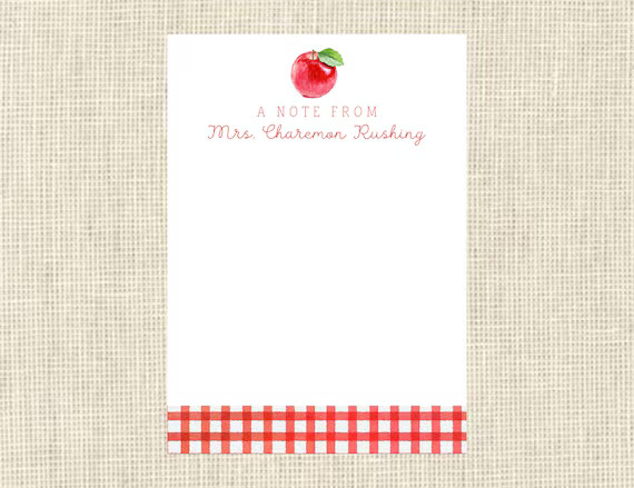 Personalized Teacher Notepad /// Teacher Appreciation/ School, Apple, To do List, Grocery list, | Etsy (US)