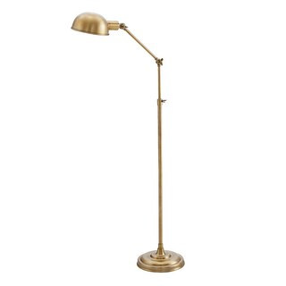 Micah Adjustable Floor Lamp with Stainless Steel & Brass | Ballard Designs, Inc.