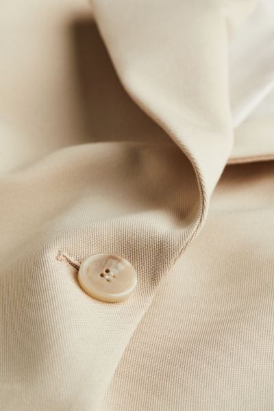 Cropped blazer - Light beige - Ladies | H&M GB | H&M (UK, MY, IN, SG, PH, TW, HK)