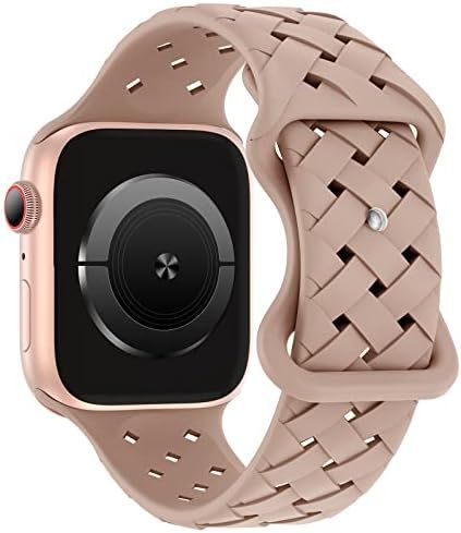 Distore Silicone Braided Weave Bands Compatible with Apple Watch 38mm 40mm 41mm 42mm 44mm 45mm, R... | Amazon (US)