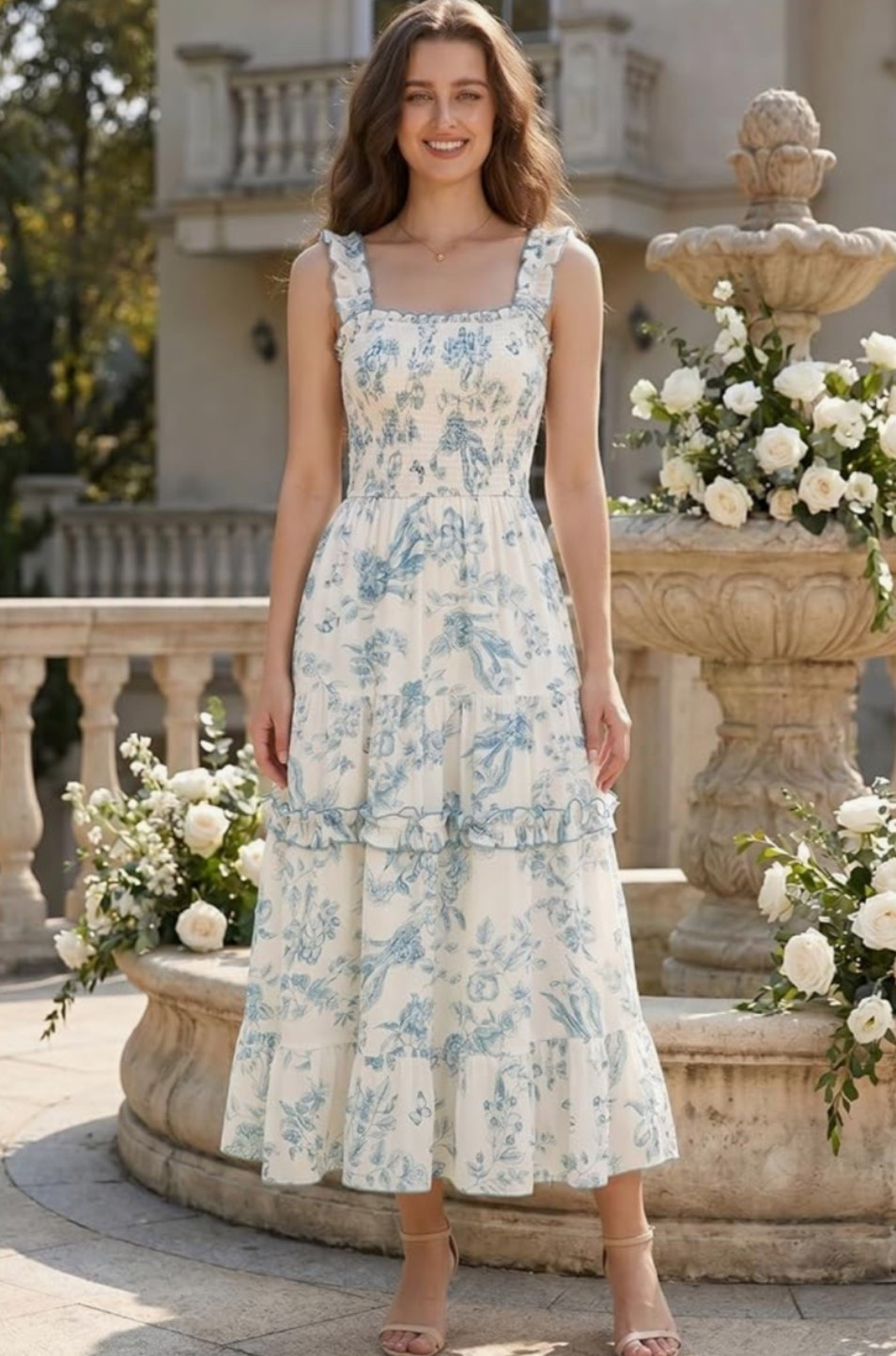Pretty floral sundress with that soft European charm and feminine summer dress feel. 🌿 Perfect for wedding guest looks, garden parties, bridal showers, baby showers, vacation dinners, brunch, concerts, or warm-weather dates when you want something romantic, flowy, and easy to wear. The smocked bodice, floral print, and soft shape make it feel sweet without being too formal. 

Grab this dress if your summer closet needs a feminine piece for weddings, parties, and pretty summer plans. 🦢🌸

#LTKWedding #LTKOver40 #LTKBeauty