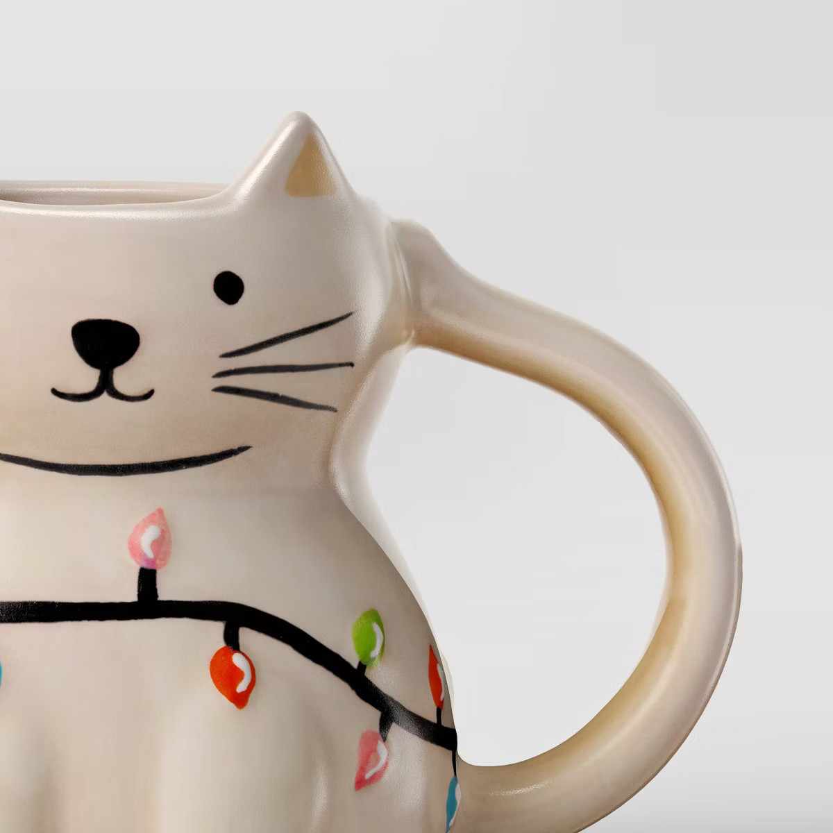 16oz Stoneware Figural Christmas Cat Mug - Wondershop™ | Target