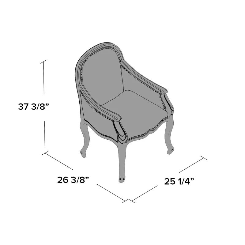 Fleur 25.2'' Wide Tufted Linen Armchair | Wayfair North America