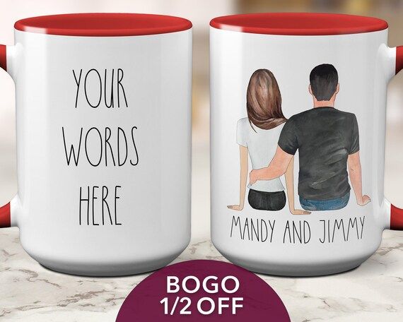 Valentines Day Gift For Husband Rae Dunn Personalized Mug | Etsy | Etsy (US)