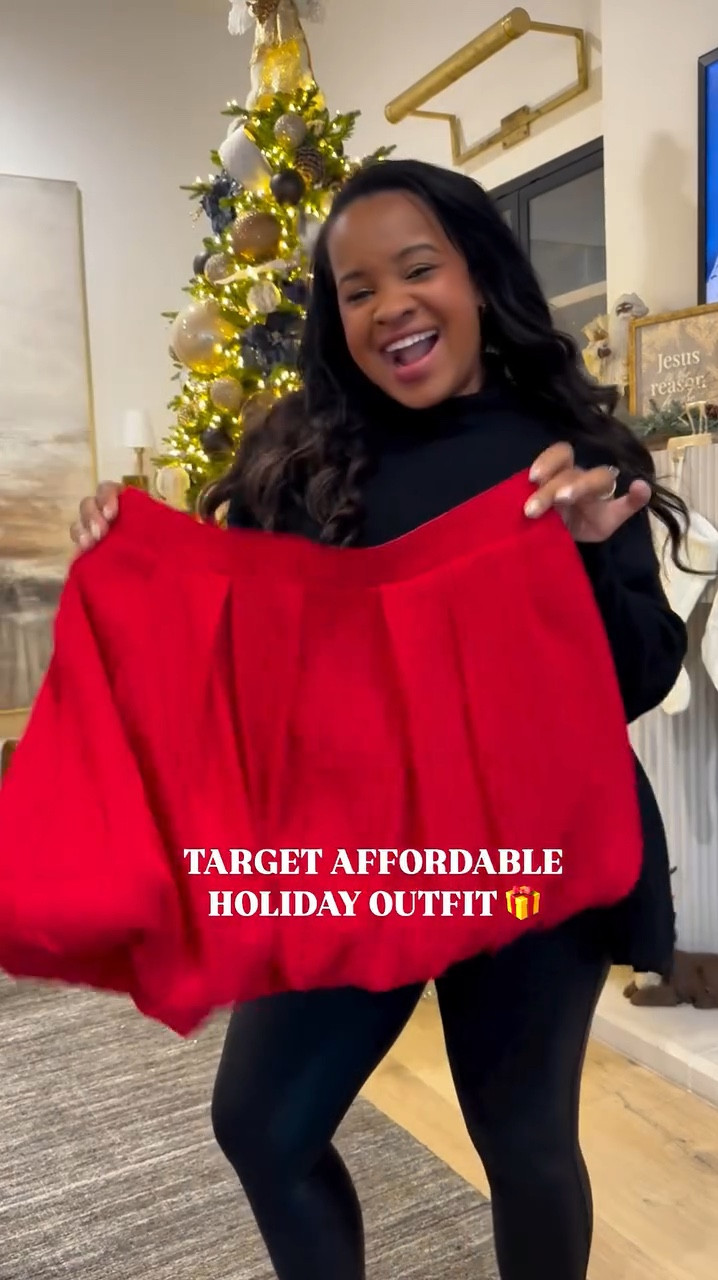 Holiday party outfit under $50! Wearing a medium top and large skirt. 

#LTKHoliday #LTKMidsize #LTKStyleTip