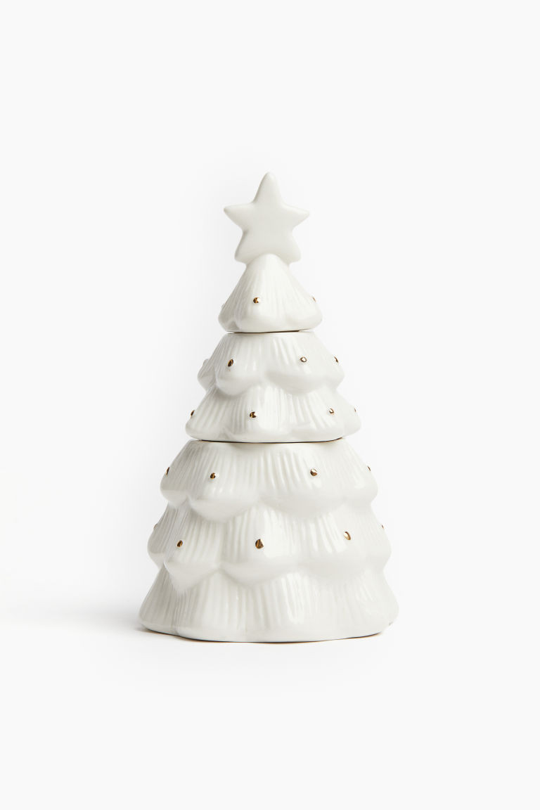 H & M - Candles in a Christmas-tree-shaped holder - Weiß - Zuhause | H&M (DE, AT, CH, NL, FI)