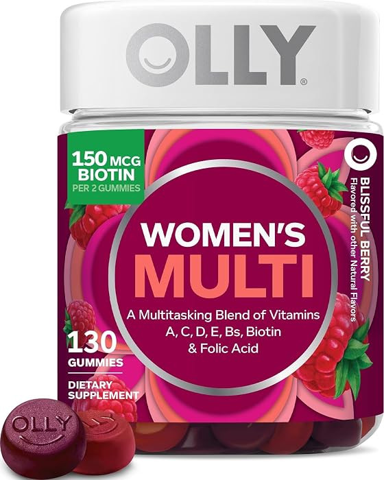 OLLY Women's Multivitamin Gummy, Women's Overall Wellness,* Vitamins A, C, D, E, Biotin, Folic Ac... | Amazon (US)