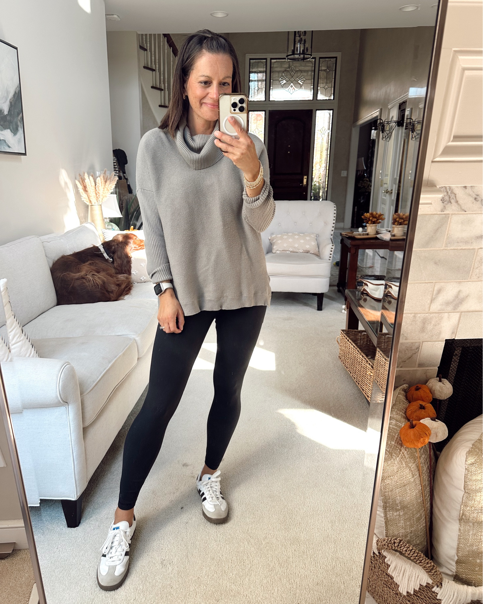 Casual fall outfit, winter outfit .

Oversized tunic sweater runs true to size. I’m wearing a small in the green color.



#LTKOver40 #LTKStyleTip #LTKFindsUnder50