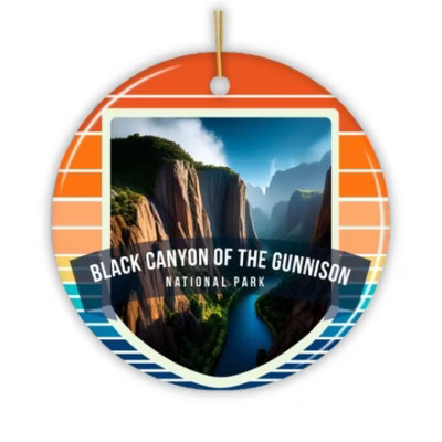 Black Canyon of Gunnison National Park Retro Style Ornament, Colorado Tourist Attraction and Gift  3 | Target