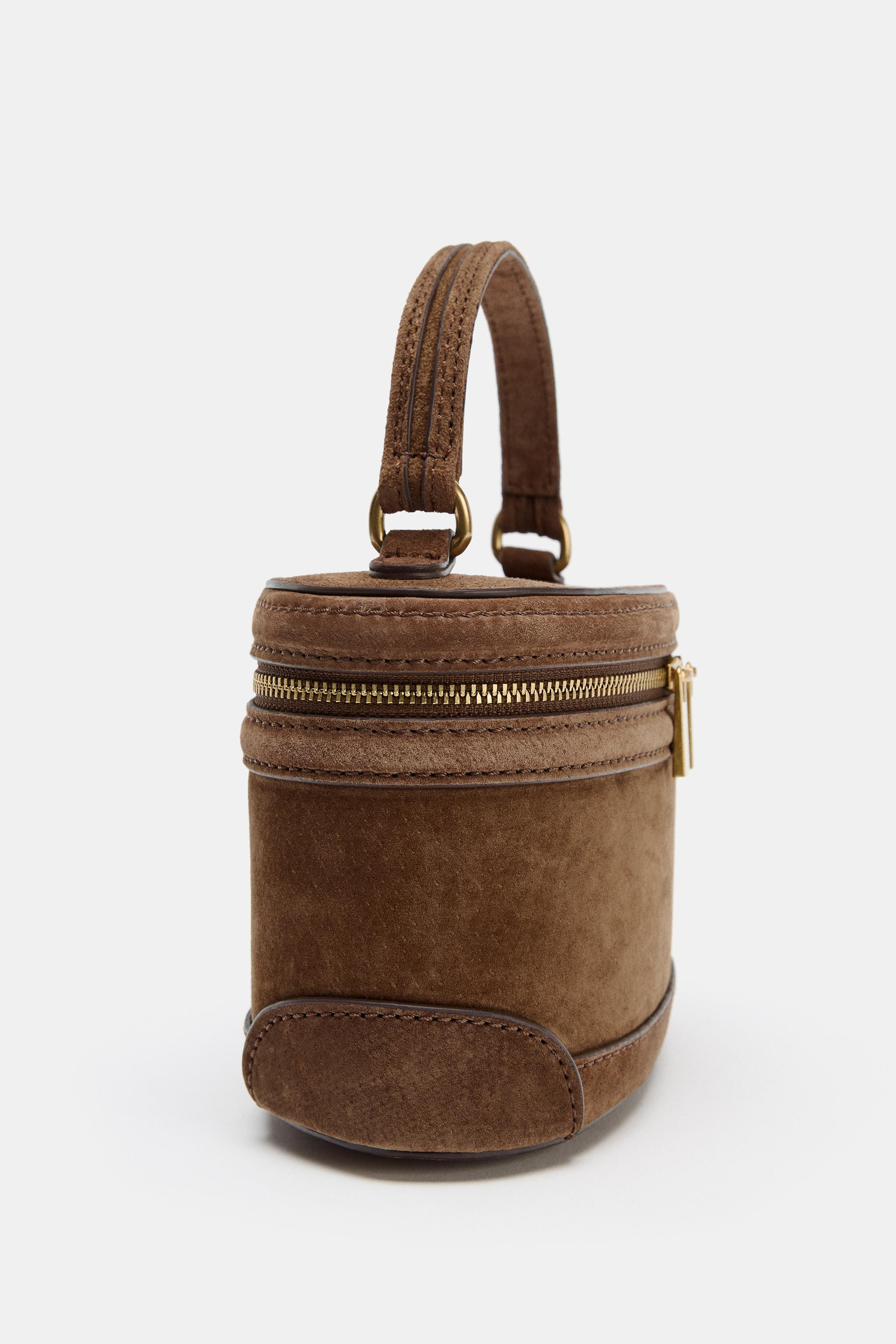 RIGID LEATHER HANDBAG | Zara UK