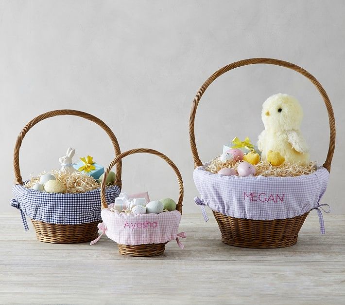 Gingham Easter Basket Liners | Pottery Barn Kids