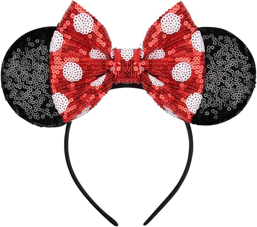 Minnie Ears Headband, Sequin Mickey Ears Headband Mouse ears Headband for Women Girls Hair Access... | Amazon (US)