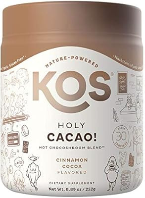 KOS Holy Cacao! - Delicious Vegan, Organic Mushroom Hot Chocolate - Amazing Cinnamon Cocoa Flavor... | Amazon (US)