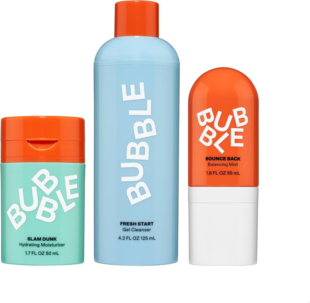 Bubble Skincare Slam Dunk Hydrating Face Lotion (50ml) + Fresh Start Gel Face Wash (125ml) + Boun... | Amazon (US)