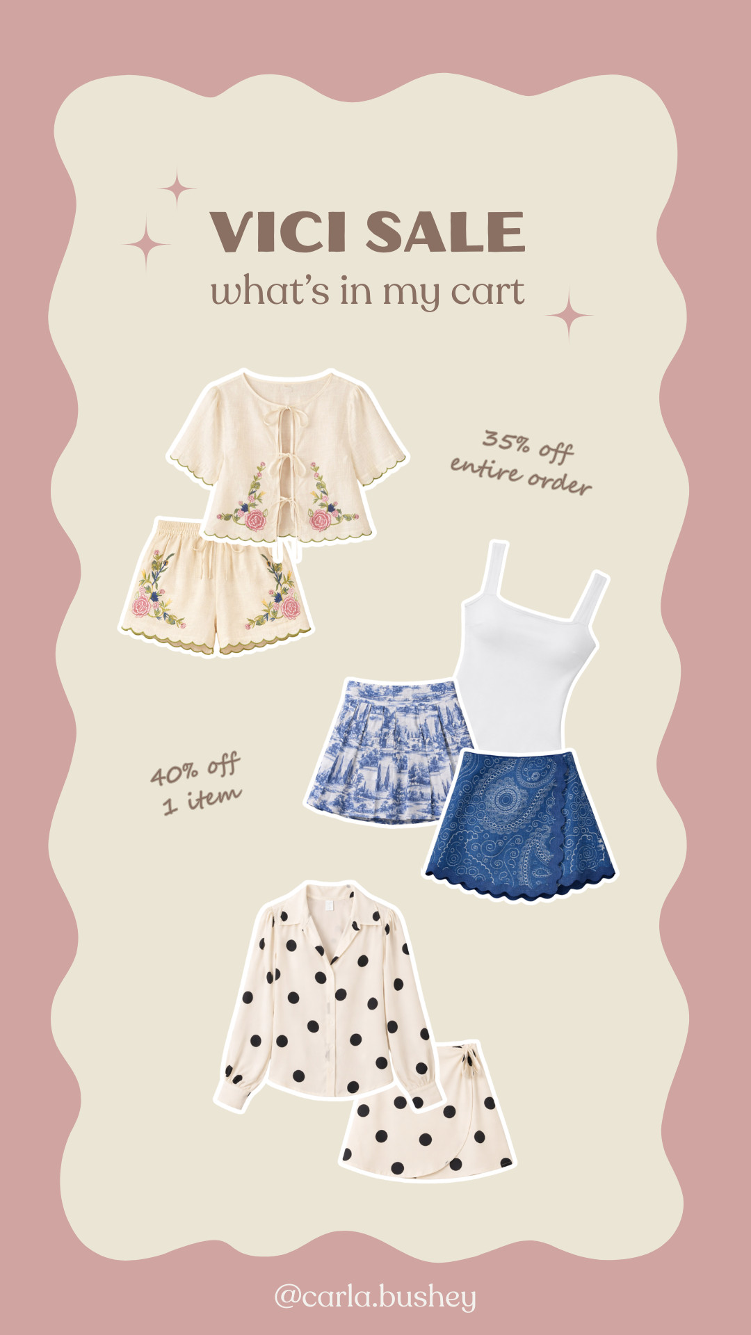 What I got from the Vici Sale 🤍

35% off entire purchase with code: CARLASAVE35

40% off one item with code: FRESH40



spring outfits 2026, vacation outfit beach, date night outfits, fashion, haul, summer, carla.bushey 

 #LTKSeasonal #LTKSaleAlert