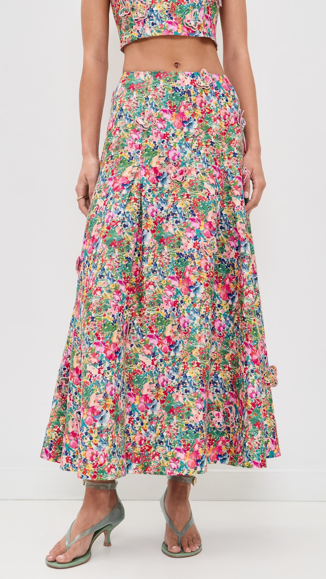 Peasant Floral Butterfly Maxi Skirt | Shopbop