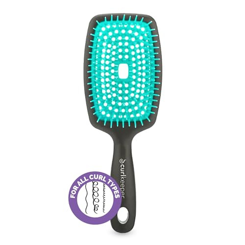 Curl Keeper Flexy Hair Brush, Turqoise - Detangling Hair Brush with Flexible Bristles for Shower Use, Combing Through Curls & Removing Tangles - Lightweight Hair Accessories for All Hair Type | Amazon (US)