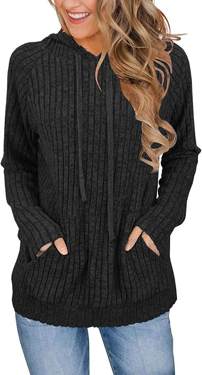 JomeDesign Sweaters for Women Long Sleeve Shirts Fashion Hoodies Pullover Sweatshirts Loose Casua... | Amazon (US)