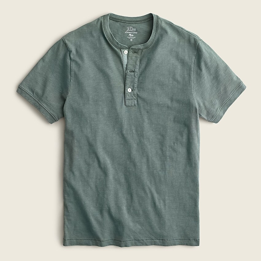 Garment-dyed slub cotton short-sleeve henley | J. Crew US