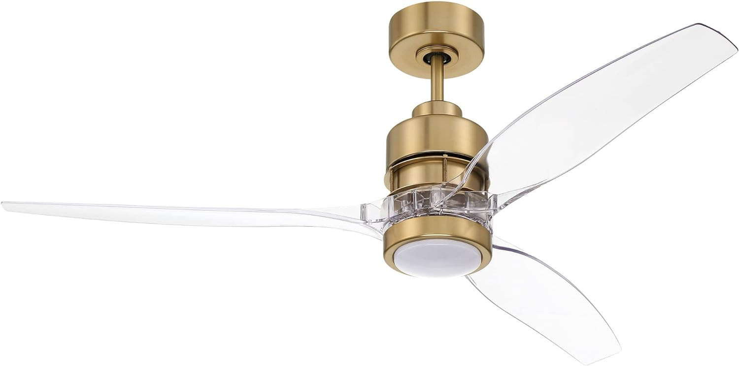 Craftmade 52" Sonnet WiFi Indoor Satin Brass Finish Ceiling Fan, Integrated LED Light Kit (Option... | Amazon (US)