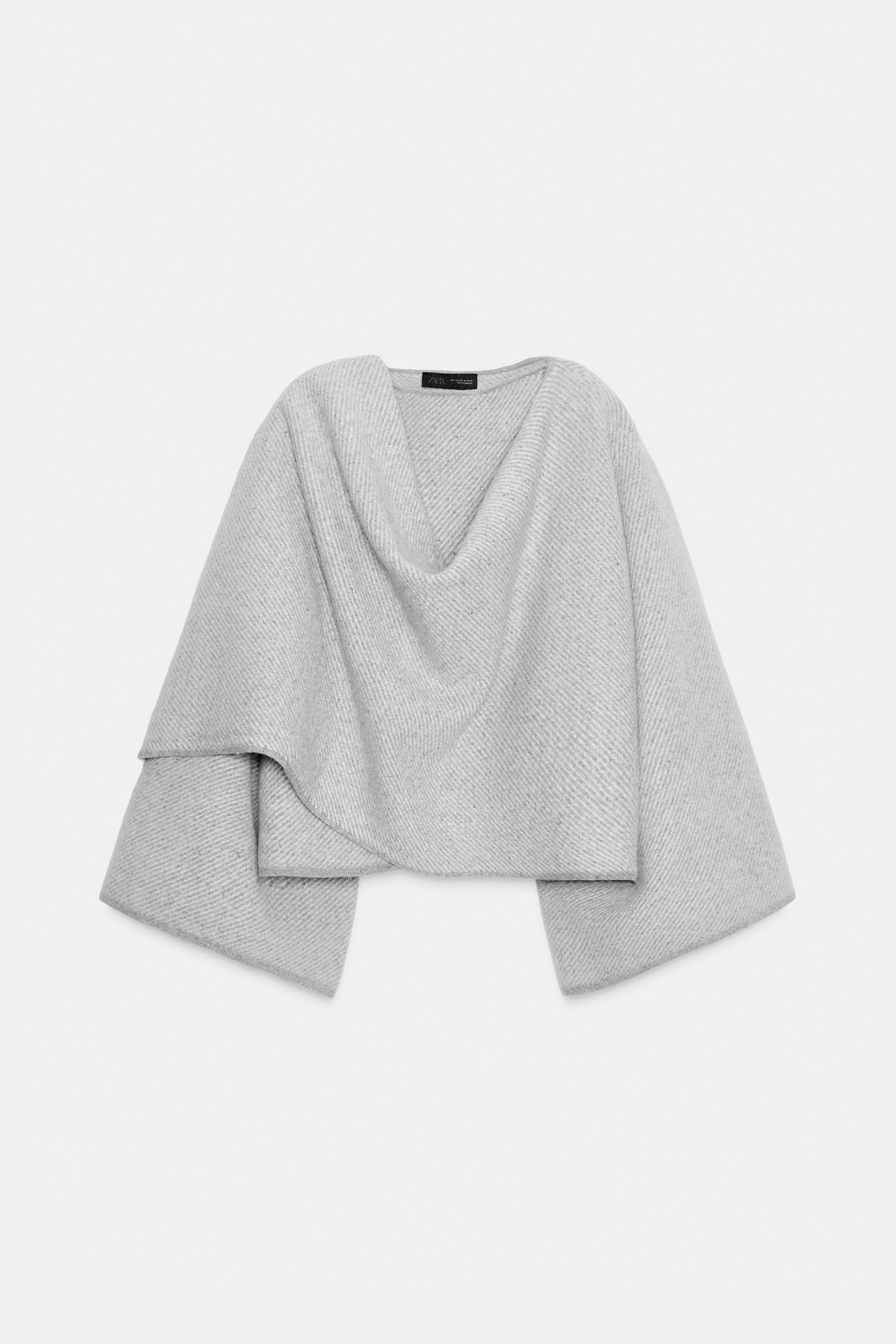 100% WOOL SHORT COAT WITH SCARF | Zara Canada
