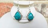 GENUINE TURQUOISE EARRINGS- TURQUOISE DANGLE EARRINGS - TURQUOISE JEWELRY- TIBETAN EARRINGS - TURQUO | Amazon (US)