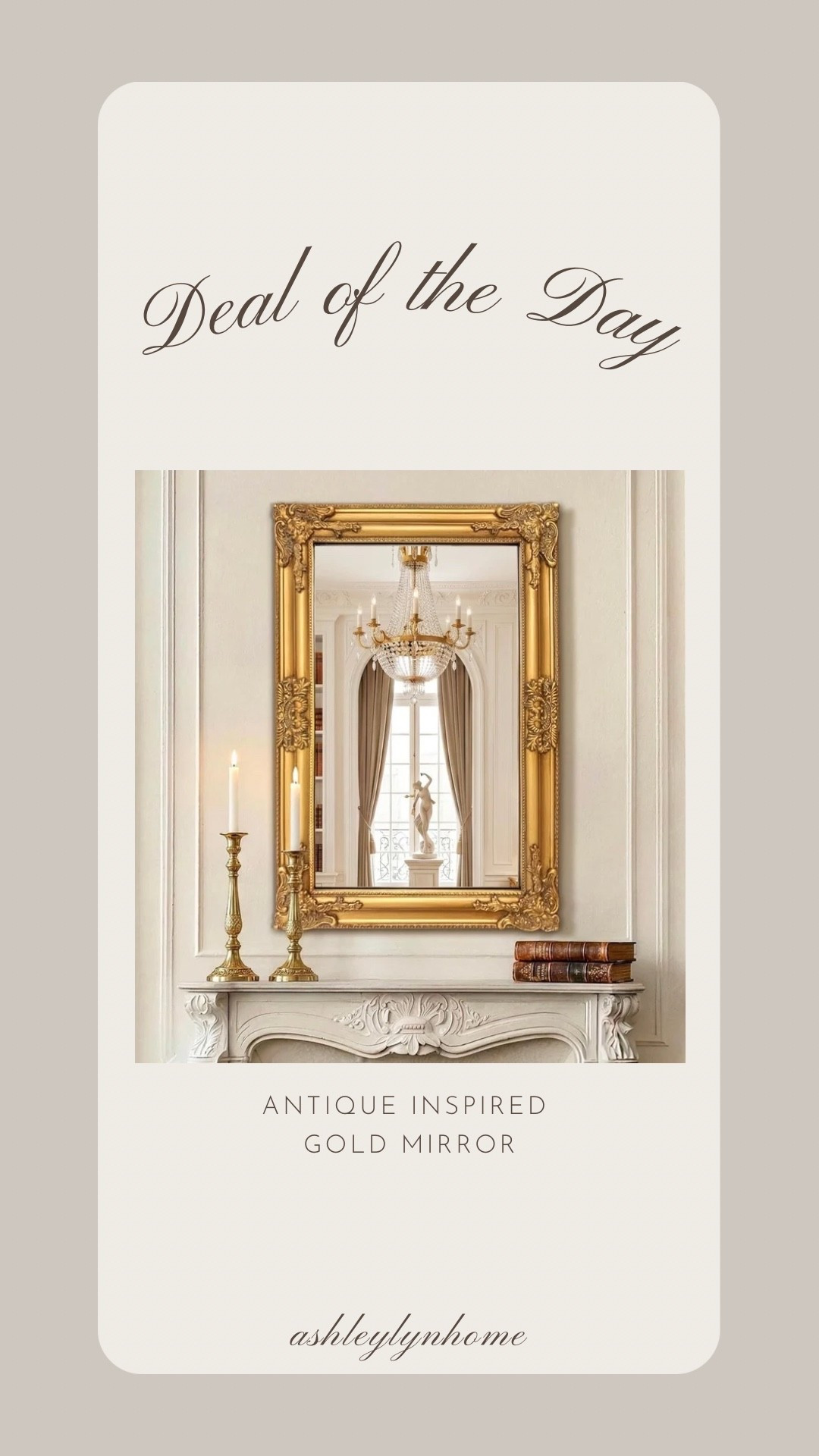 This beautiful antique inspired gold mirror is under $100 right now!

#LTKSaleAlert #LTKHome