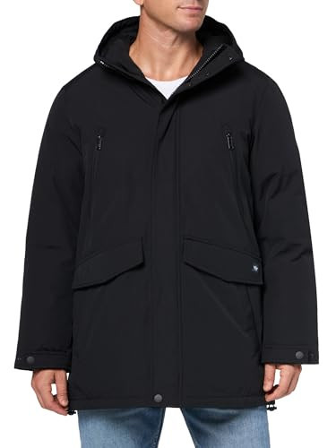Dockers Men's Arctic Cloth Heavyweight Parka Jacket, Black Flat Front | Amazon (US)