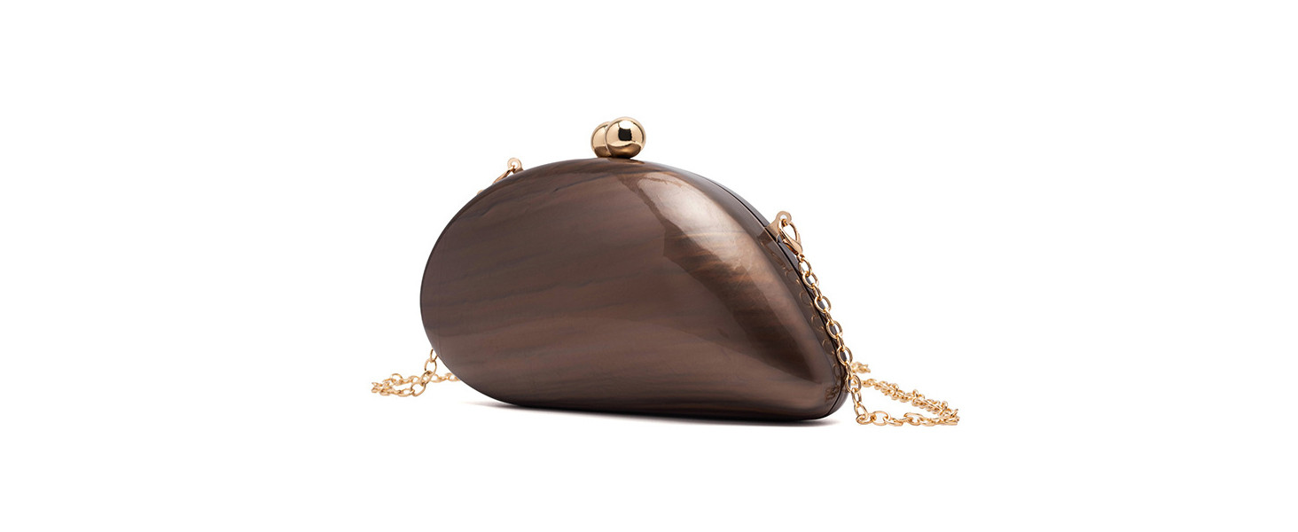 Acrylic Shell Shaped Bag Luxury Marble Clutch Evening Purses for Women Glitter Handbag for Weddin... | Amazon (US)