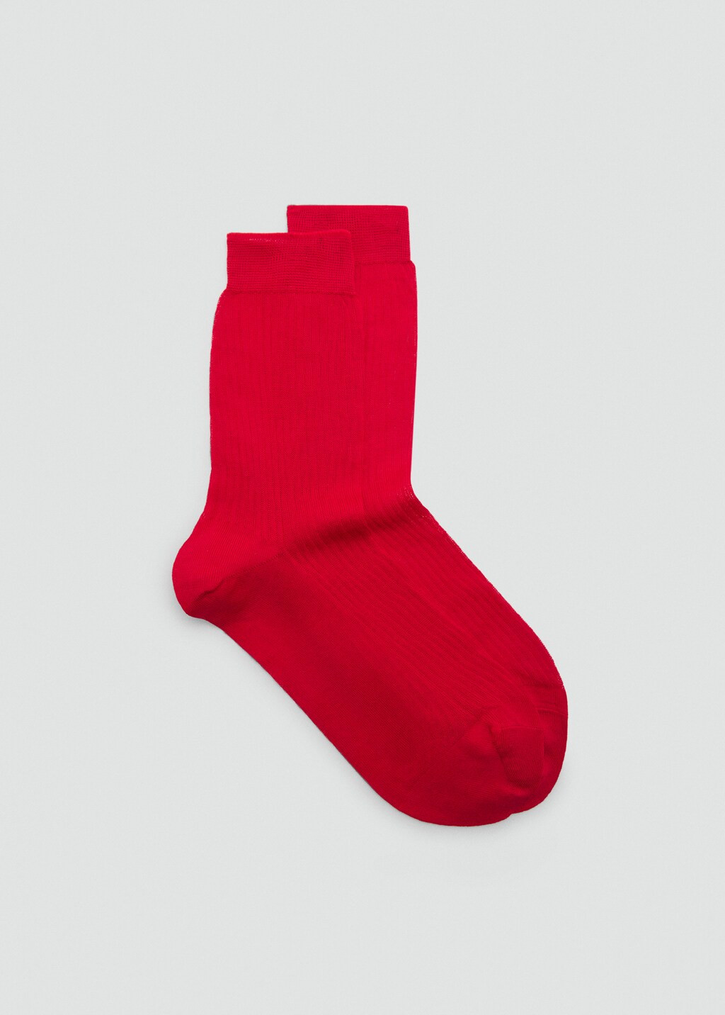 Ribbed cotton socks - Woman | MANGO United Kingdom | MANGO (UK)
