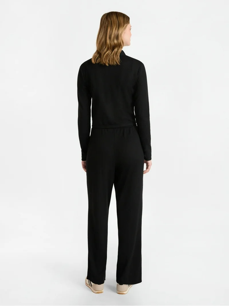 No Boundaries Waffle Knit Tank Top, Jacket, and Pants Set, 3-Piece, Women's | Walmart (US)