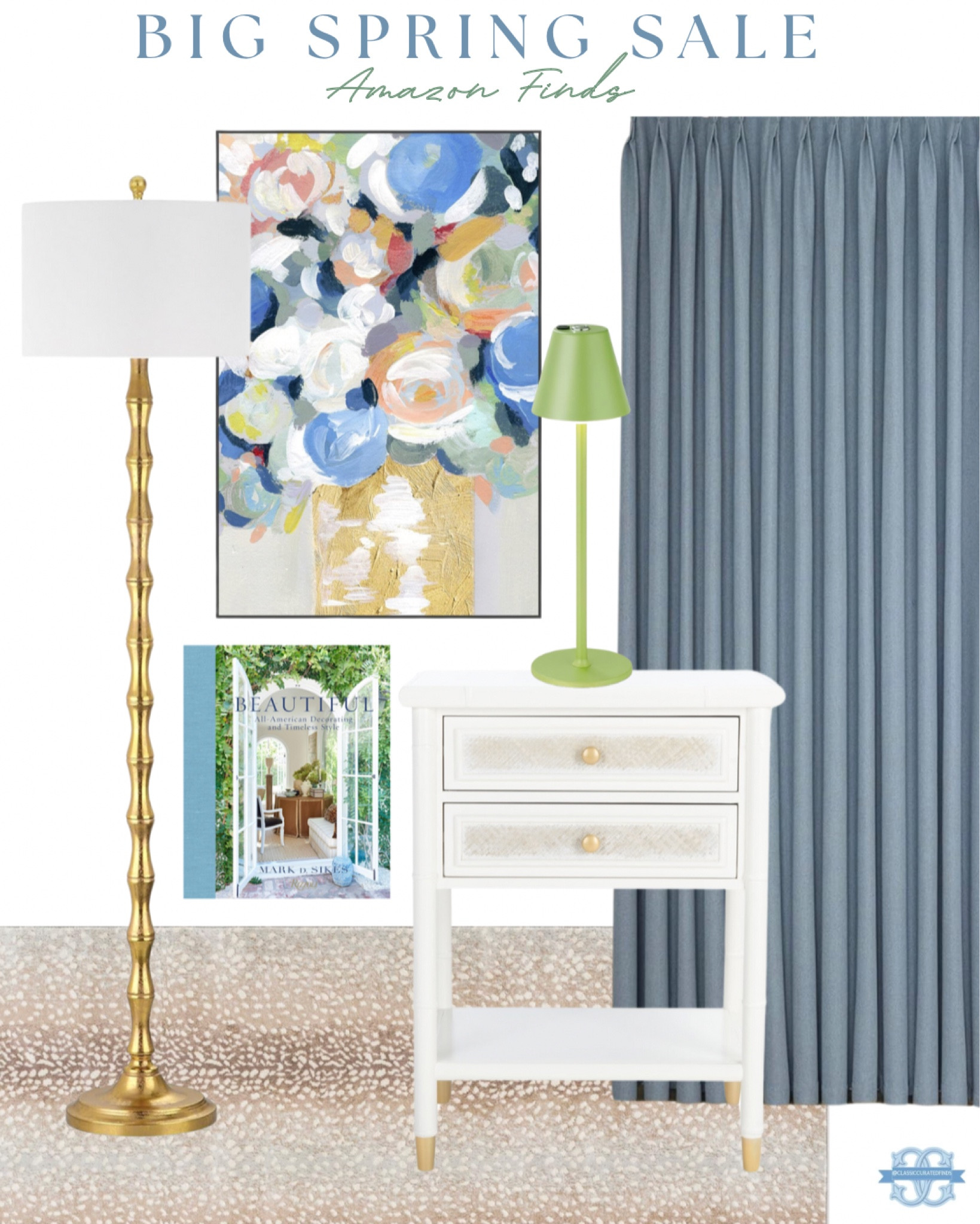 Grandmillennial home finds from the Amazon Big Spring Sale!!

Home Decor, Nightstand, Lamp, Drapes, Rug

#LTKhome #LTKsalealert