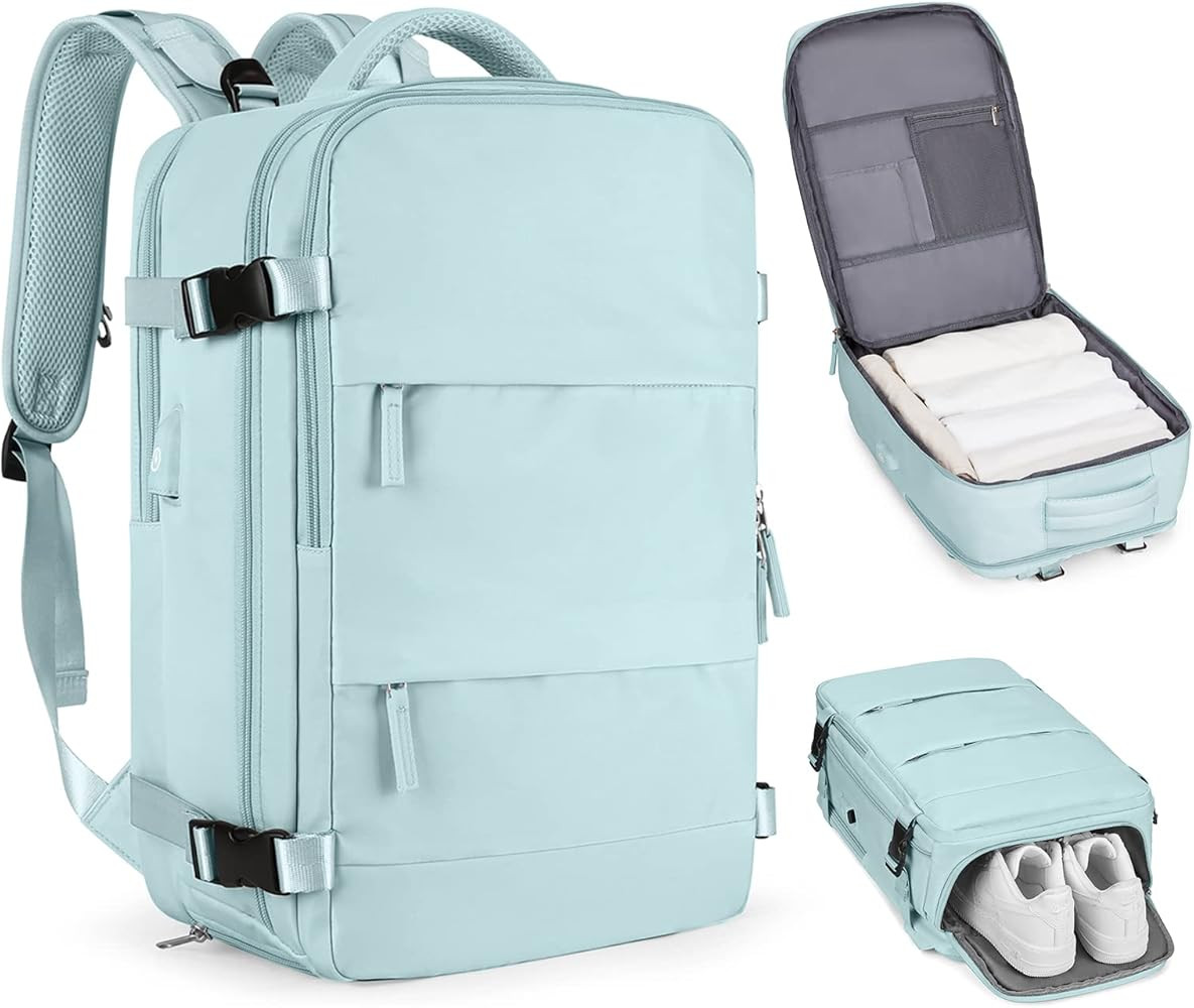 coofay Large Personal Item Travel Backpack For Women Men Airline Approved Carry On Backpack Fligh... | Amazon (US)