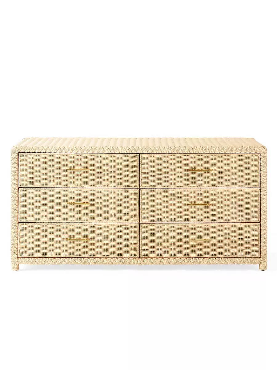 Bungalow Wide Dresser - Sunbleached Wicker | Serena and Lily
