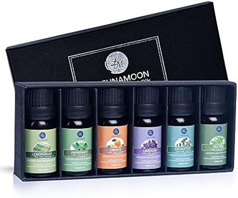 Lagunamoon Essential Oils Top 6 Gift Set  Pure Essential Oils for Diffuser, Humidifier, Massage, ... | Amazon (US)