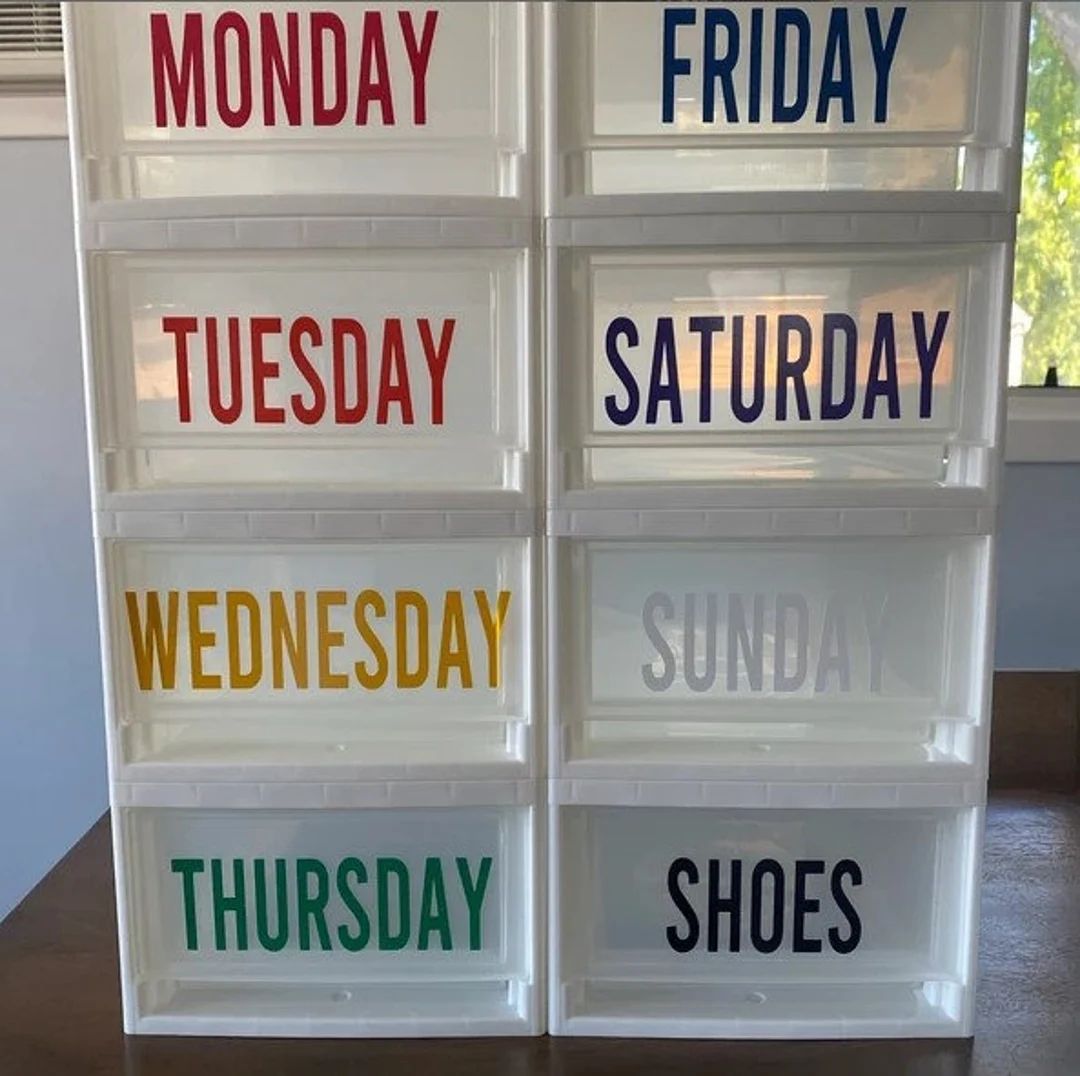 Days of the Week Label Set decals Only - Etsy | Etsy (US)