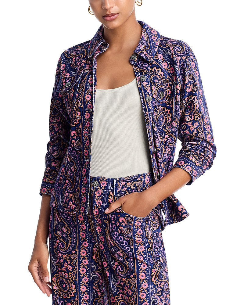 Cinq a Sept Paisley Velveteen Scrunched Jacket | Bloomingdale's (US)