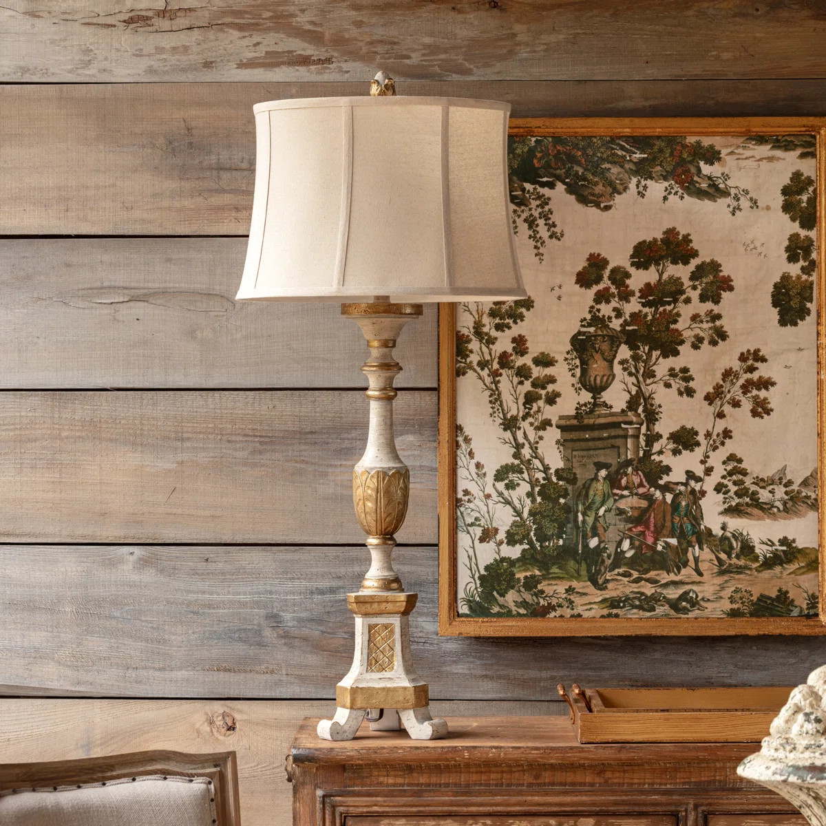 Resin Table Lamp With Linen Shade (Set of 2) | Wayfair North America