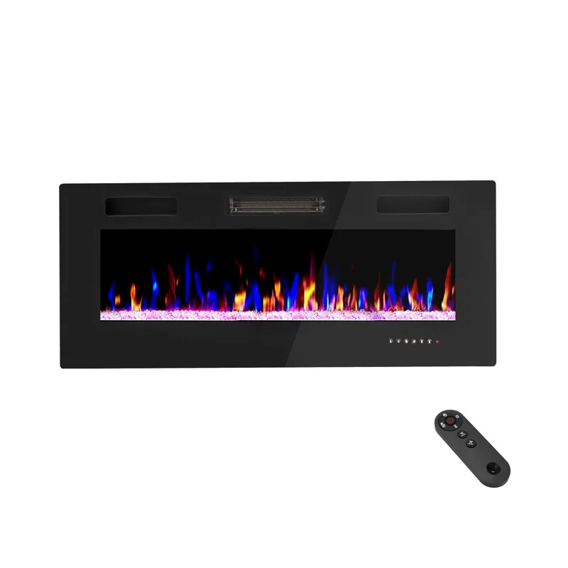 Symple Stuff Pignataro Electric Fireplace Recessed and Wall Mounted & Reviews | Wayfair | Wayfair North America