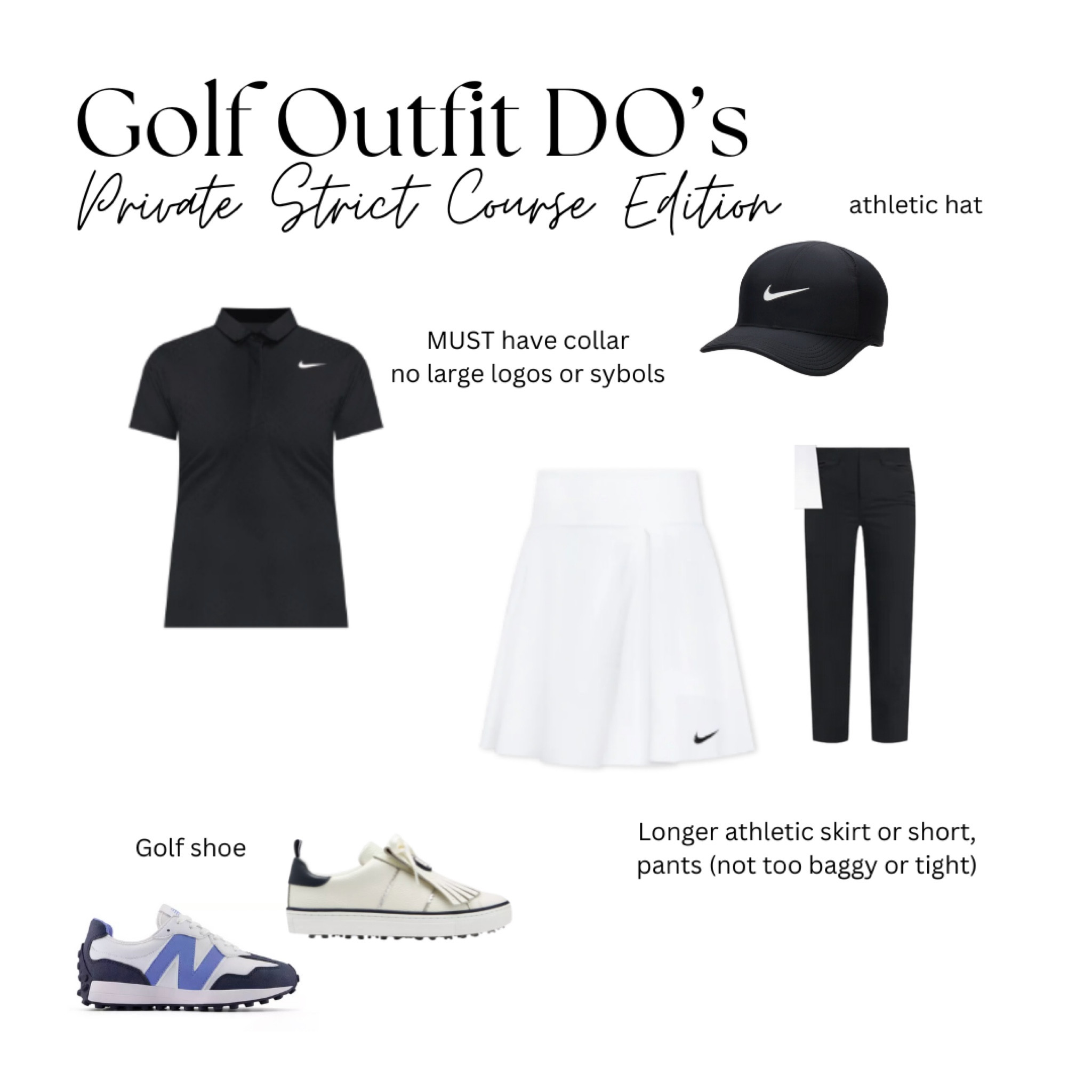 Some recommendations for those who are golf curious or might be new to golf, attending a strict private course !! 

#LTKstyletip #LTKActive
